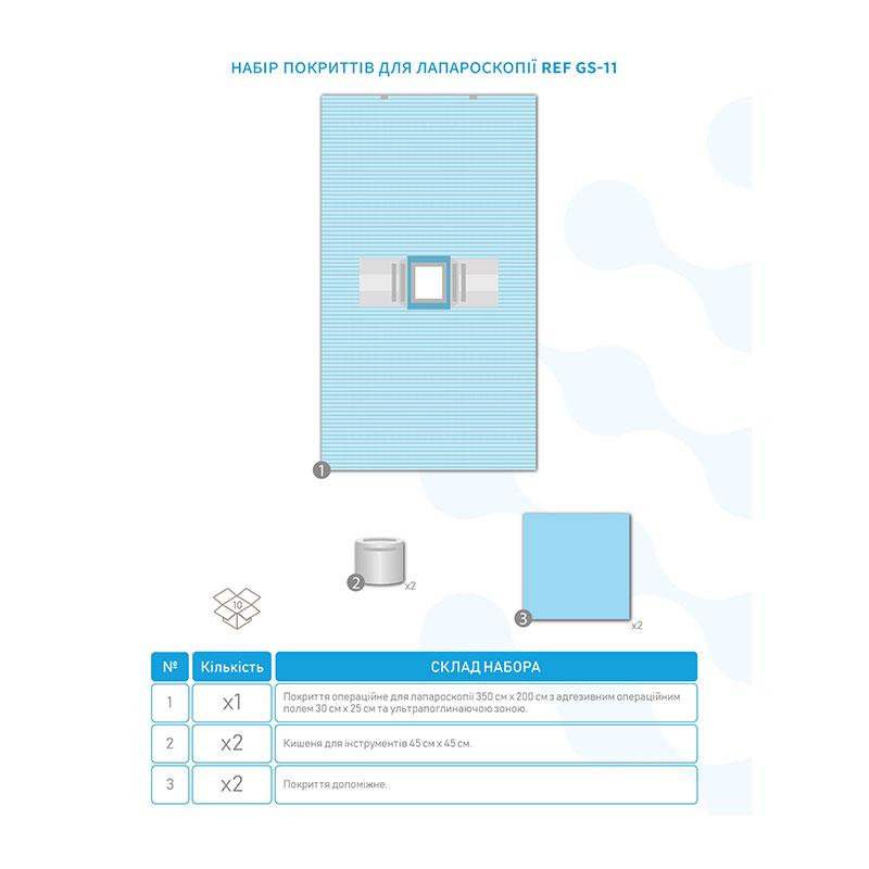 GS-11 Комплект покриттів операційних для лапароскопічних операцій, GS-11, «Meditec®»